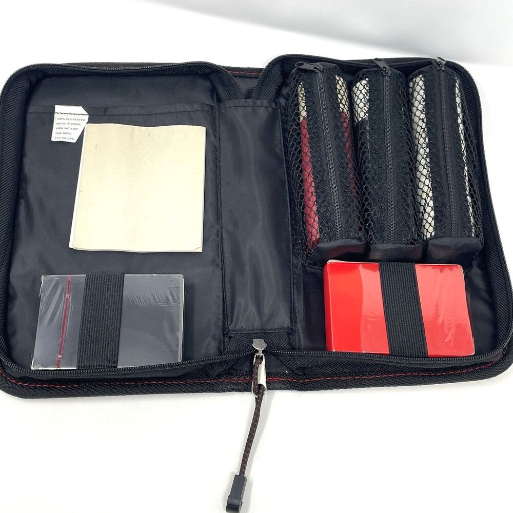 Vintage Marlboro Poker Chip Set Decks of Cards Zip Up Travel Carry Case 1990's